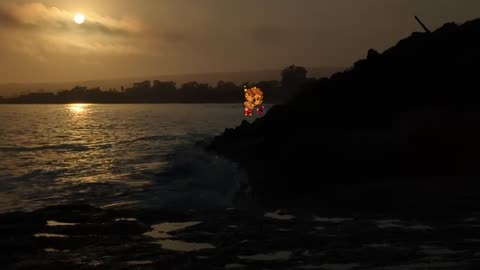 Dark Clouds and Pale Yellow Sun