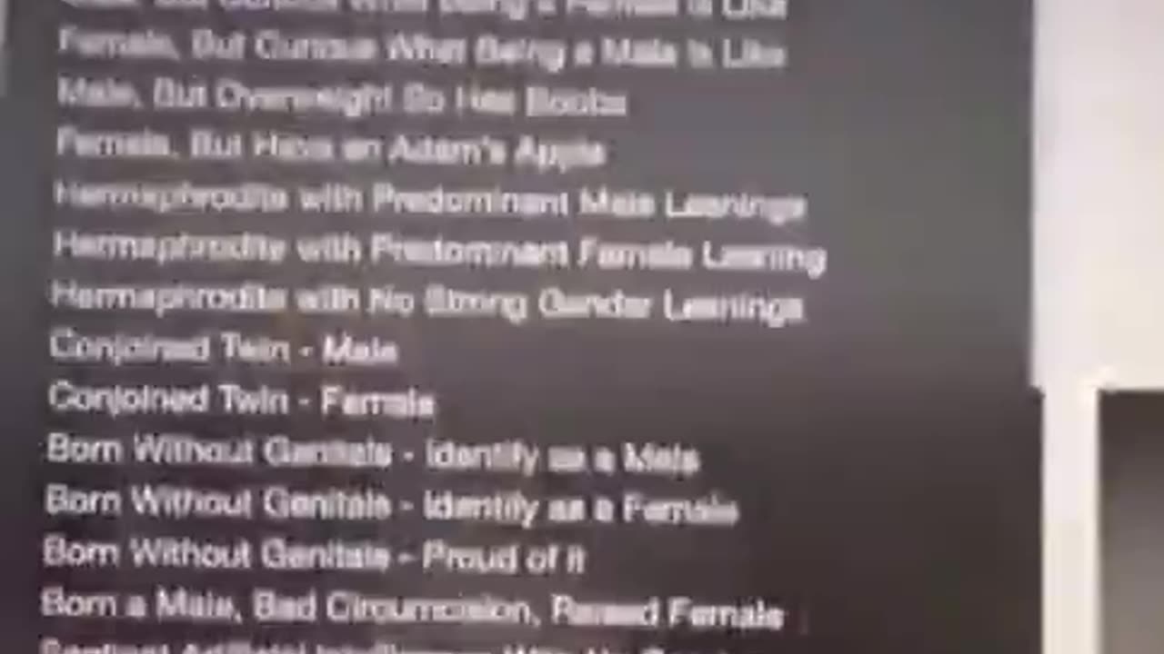 Extensive Gender List