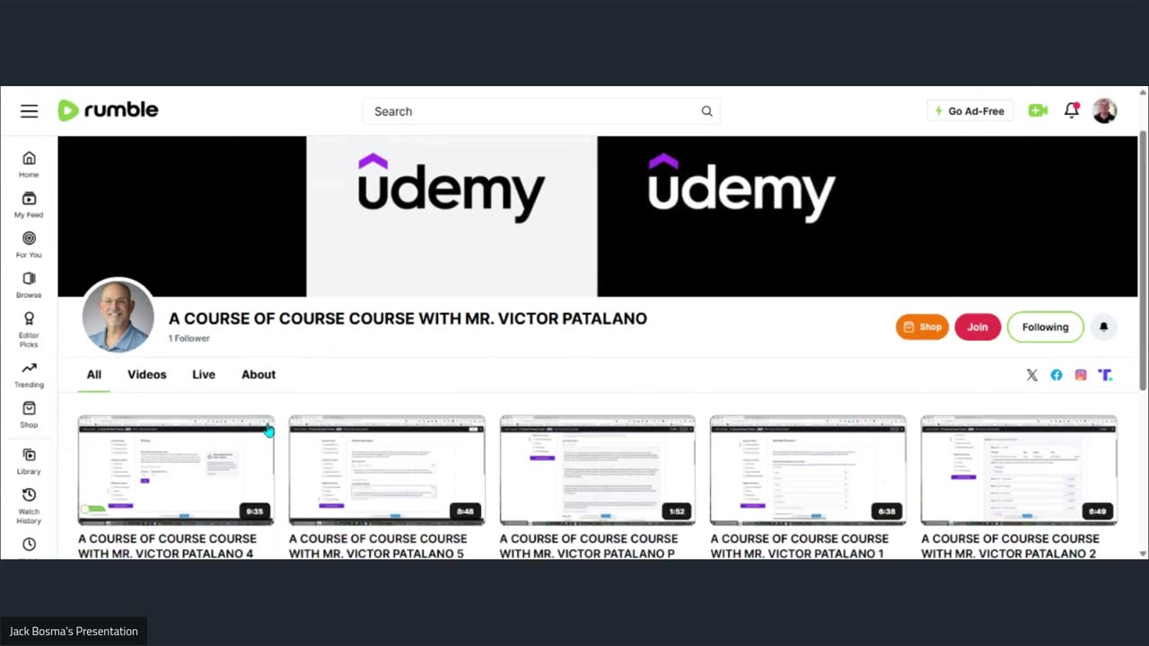 A COURSE OF COURSE COURSE WITH MR. VICTOR PATALANO