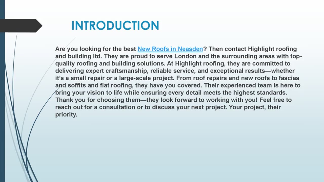 Looking for the best New Roofs in Neasden