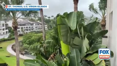 Scenes From U.S. Virgin Islands As Hurricane Erin Roars Nearby