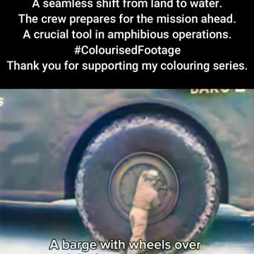 US Army Amphibious Vehicle BARC #ColourisedHistory