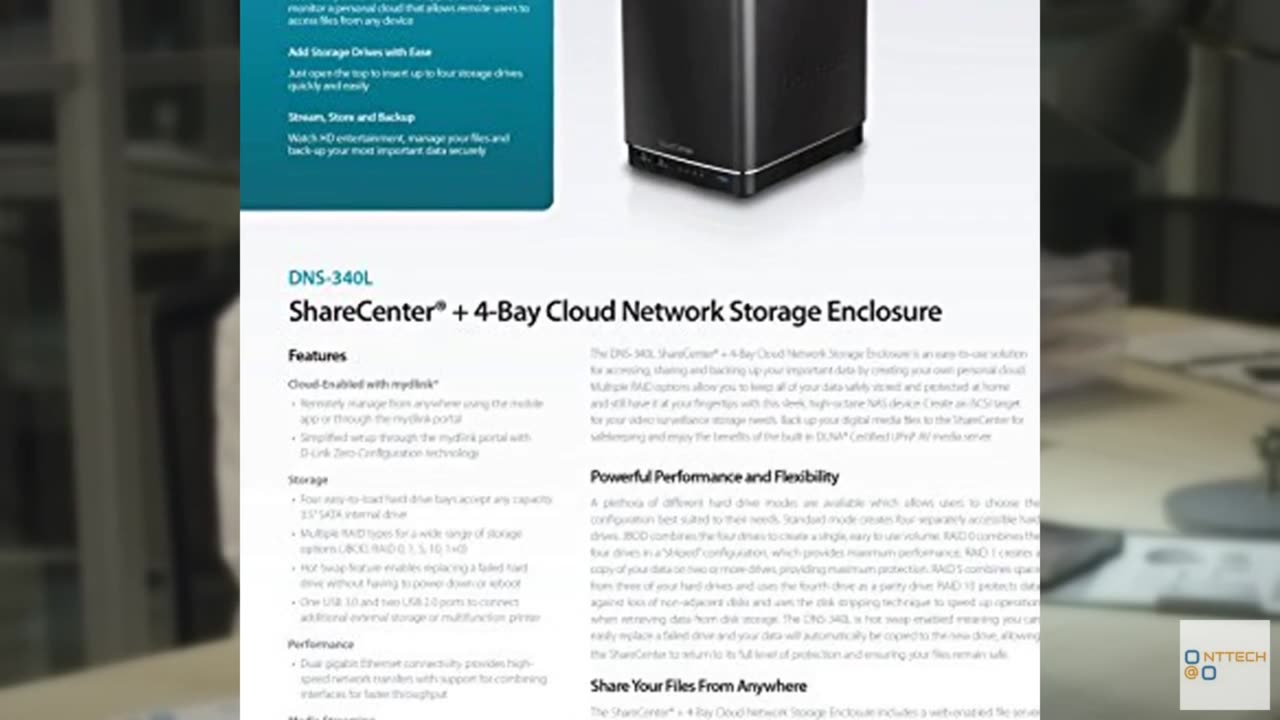 D-Link Systems ShareCenter Plus 4-Bay Cloud Network Storage Enclosure NAS Server