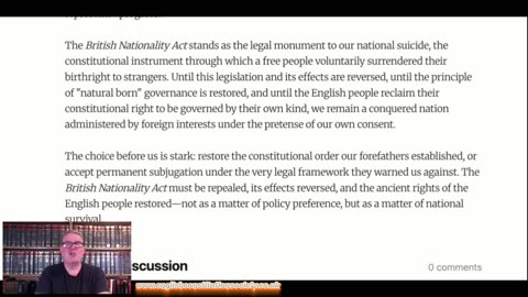 Nationalities Act 1948 Templars of Doom and the destruction of England
