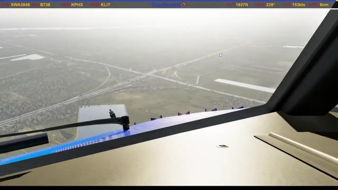 Landing in Little Rock (KLIT)