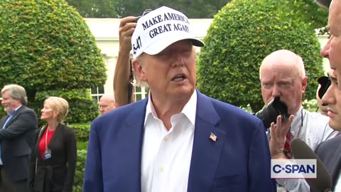 President Trump Remarks at Installation of New White House Flag Poles.