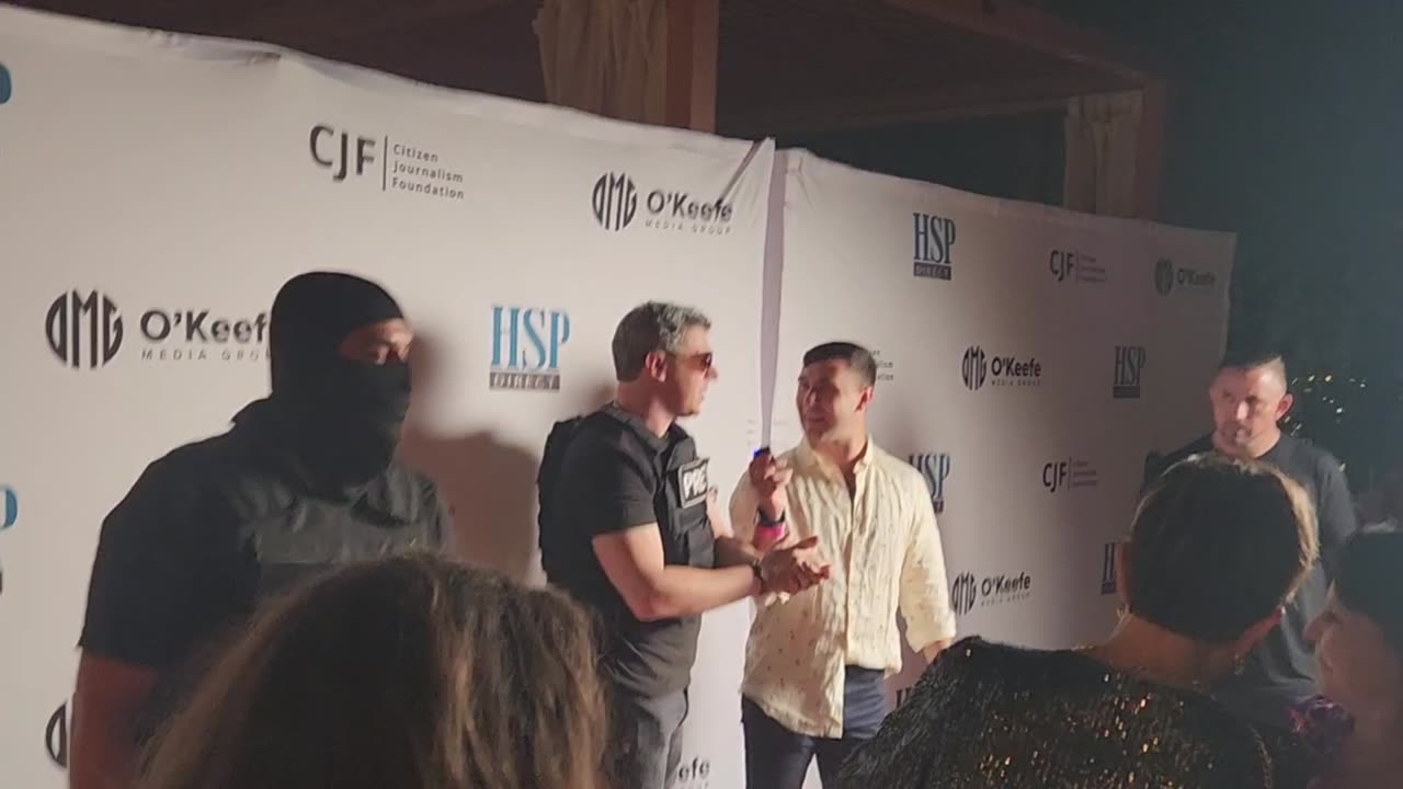 Jake Lang interviews James O'Keefe at OMG / CJF Launch Party