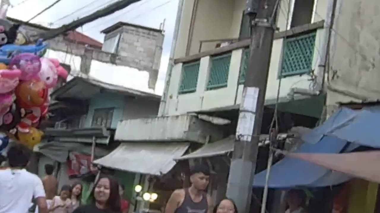 Active side street in Cainta, Rizal, Philippines