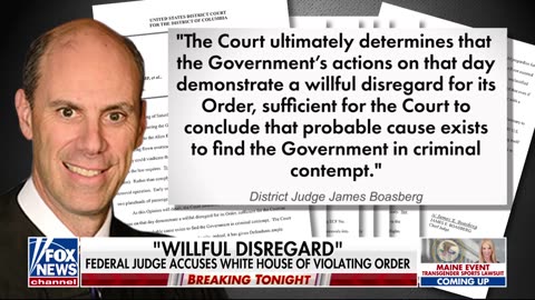Judge accuses White House of violating order