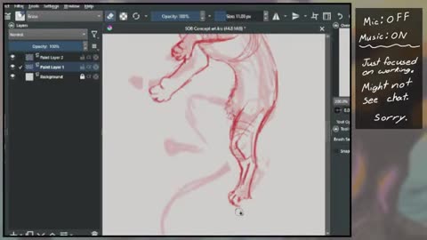 Working on art - no mic - 7.22.2025