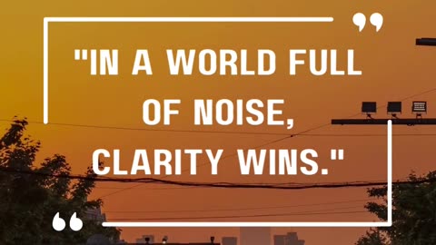 15- Stand Out with Clarity! 🔊 Less Noise, More Impact