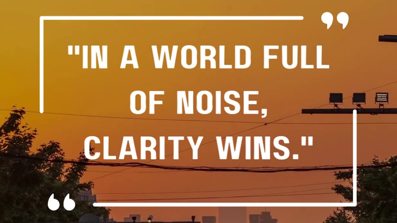 15- Stand Out with Clarity! 🔊 Less Noise, More Impact