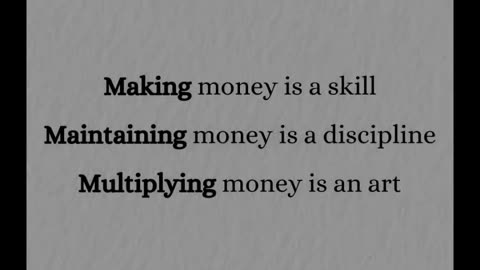 Making money