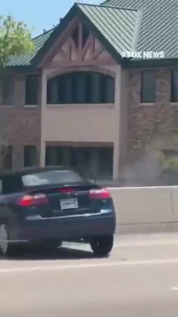 Wild moment caught on cam of a car swerving out of control #shorts #news #us #viralvideo #car #scary