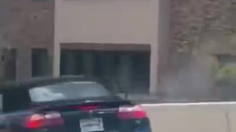 Wild moment caught on cam of a car swerving out of control #shorts #news #us #viralvideo #car #scary
