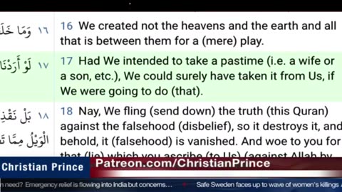 Christian prince But let us get them busted from the quran