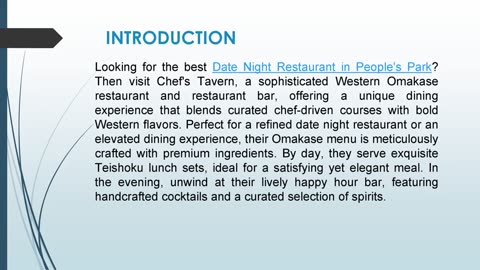 Best Date Night Restaurant in People's Park
