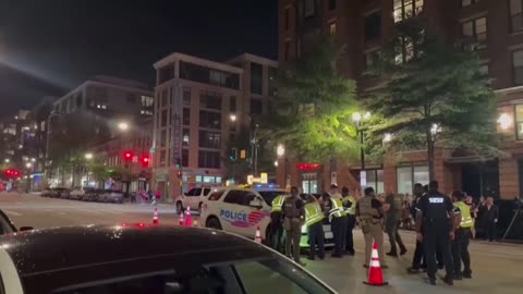 Protesters yell at DC police setting up checkpoint during Trump's crime crackdown
