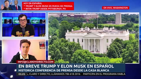 EN VIVO Y EN ESPAÑOL, ELON MUSK desde la Casa Blanca EN RUEDA DE PRENSA