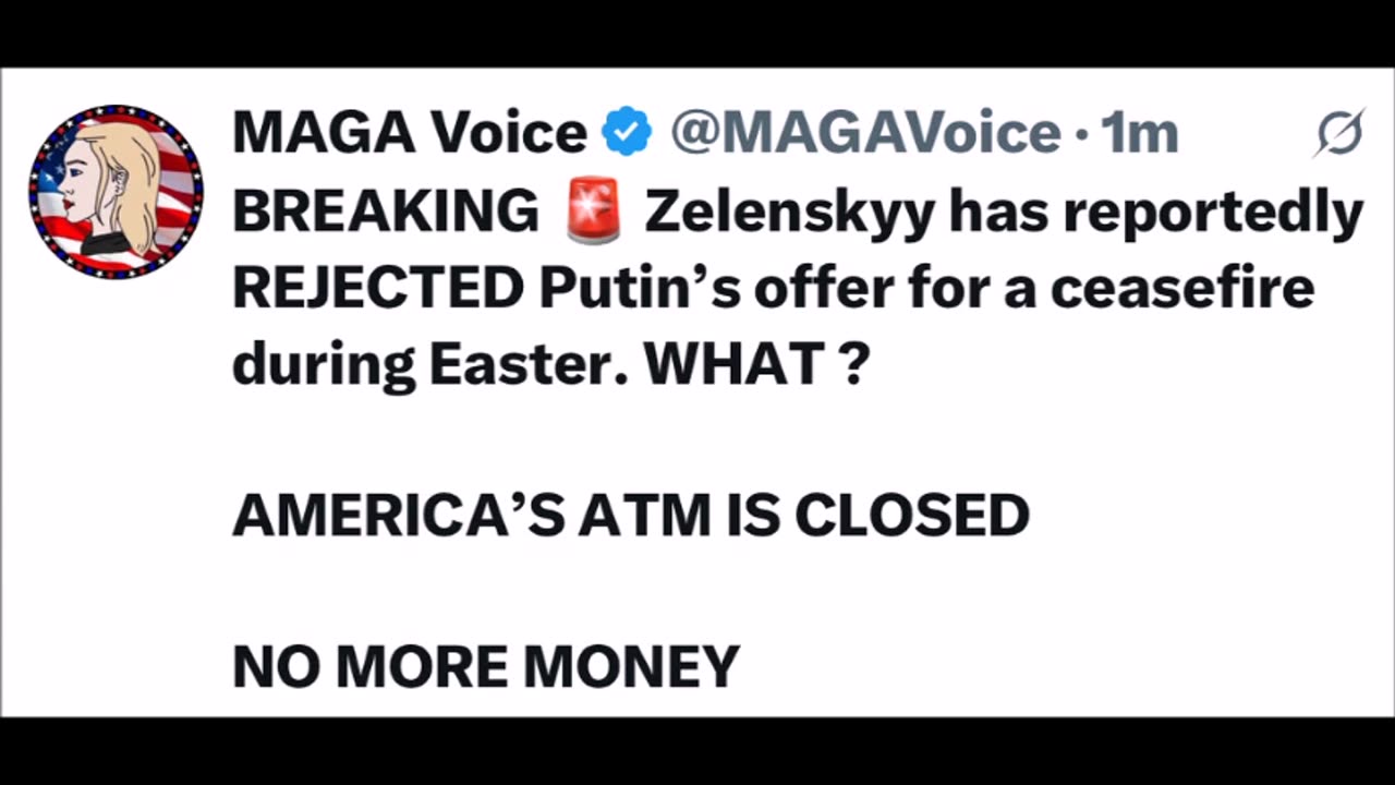 Zelenskyy rejects an Easter ceasefire