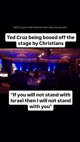 Senator Ted Cruz getting BOOED off stage" "If you will NOT stand with Israel then I will NOT stand with you!"