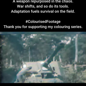 Captured Firepower US Troops Operate Seized Artillery #ColourisedHistory