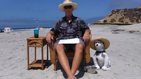 The Beach Captain in Time-Lapse. Dog Beach, Del Mar, California. TL 031