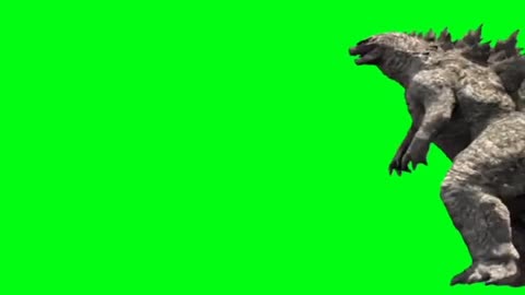 Godzilla green screen no copyright video