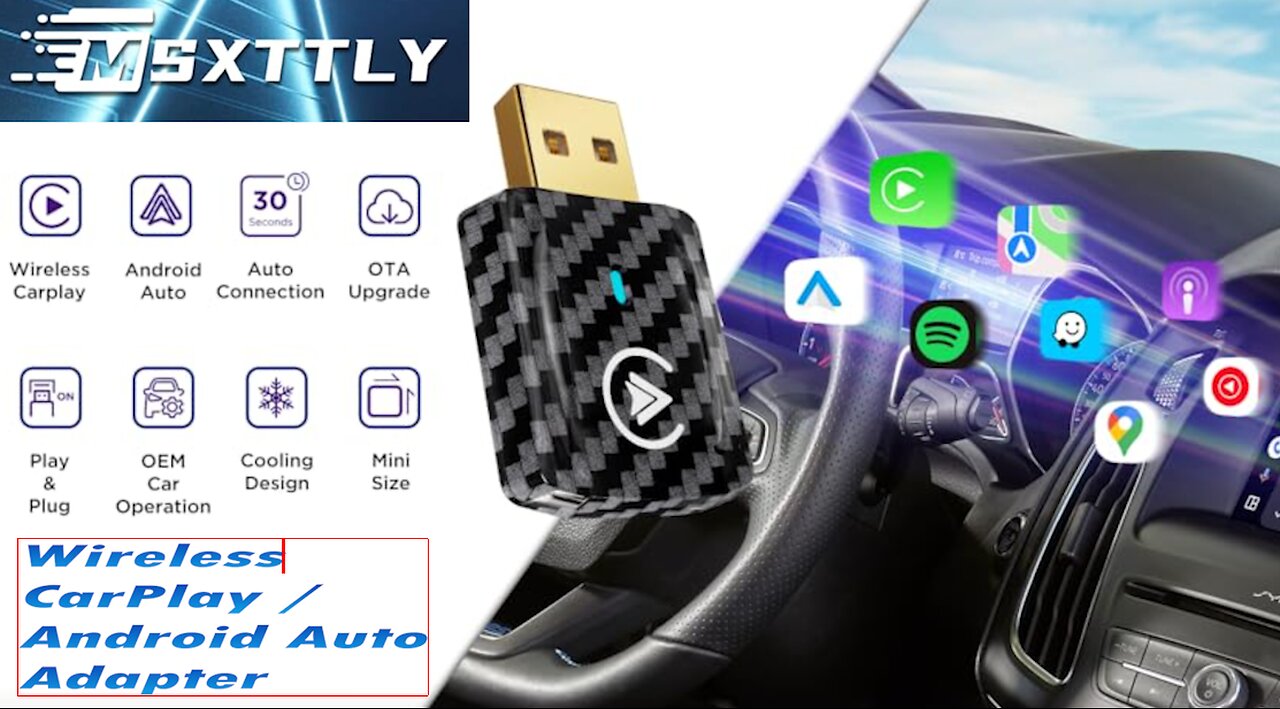 MSXTTLY Wireless Carplay / Android Auto Adapter