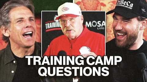 Ben Stiller finally asks Travis about the inside secrets of what it’s REALLY like at Training Camp
