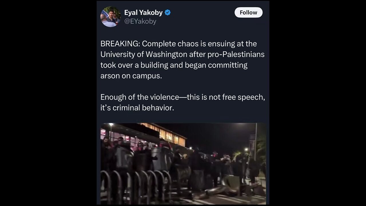 More destruction at the campus of the University of Washington