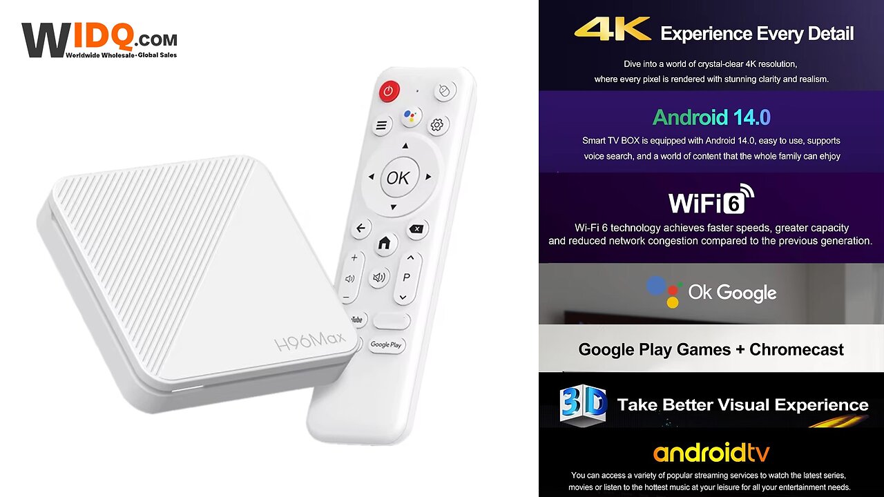 📺 4K UHD Android 14 TV Box | WiFi6 + Voice Control 🔥