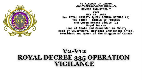 ROYAL DECREE 335 OPERATION VIGILANCE