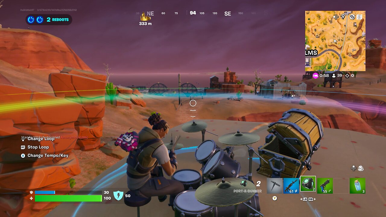 Fortnite *playing the drums*