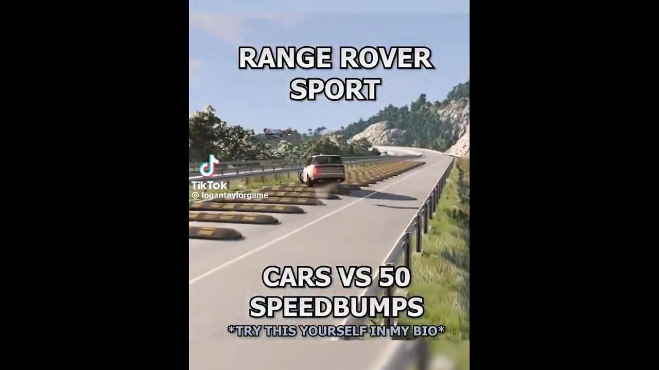 AI video shows how different vehicles handle 50 speed bumps at 50 MPH