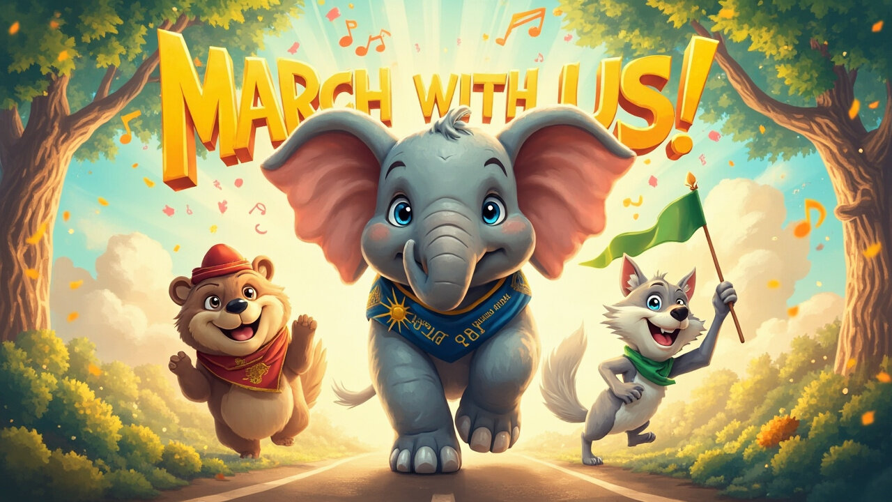 March of the Brave | PopSoar Animal Parade Song 🐘🐾🦫
