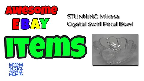 STUNNING Mikasa Crystal Swirl Petal Bowl