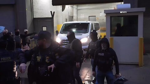 ARRESTS and CLASHES as ICE Protesters BLOCK Detainee Cars in NYC