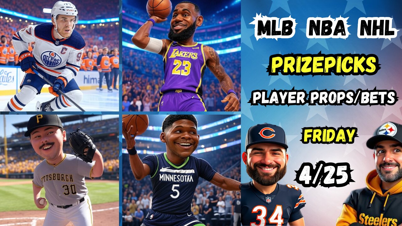 π₯ 9 BEST MLB Picks Today FRIDAY 4/25/25 | βΎοΈ MLB Props | π NBA PROPS | π NHL PROPS | PRIZEPICKS