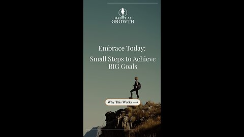 You don’t need to run a marathon or close a million-dollar deal today.