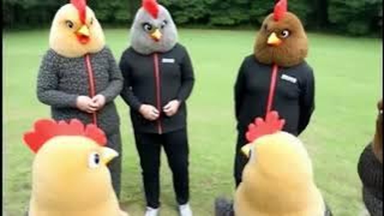 Can A.I. generate cartoonish ideas, real chickens as costumes? Results, worst to best.