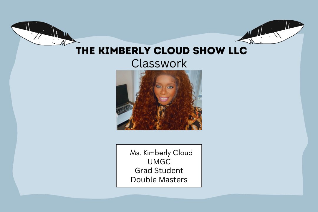 The Kimberly Cloud Show LLC Homework 8/23/25