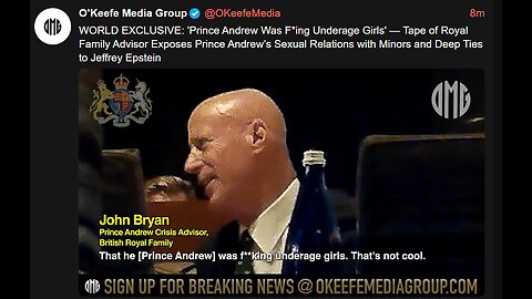 O'Keefe Drop: Prince Andrew Slept with Underage Girls, Deep Ties to Epstein