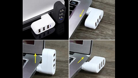 The Most Convenient 180 Degree Rotatable 3-Port Ultra-Mini USB Hub