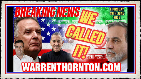 BREAKING NEWS! WE CALLED IT! WITH WARREN THORNTON PAUL BROOKER