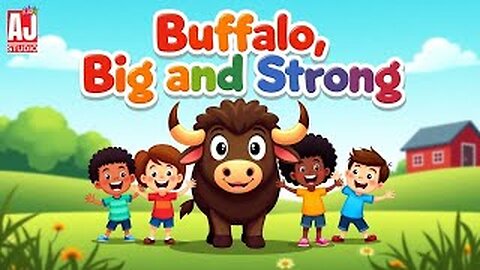 Buffalo Big and Strong 🐃💪 | Animal Song for Kids 😊