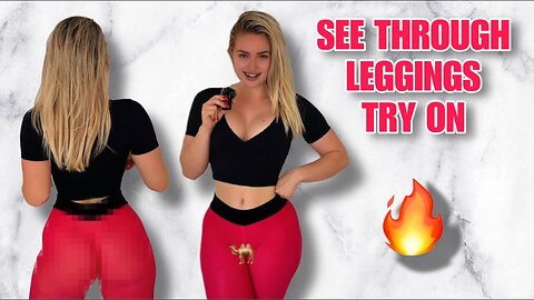HOT GIRL ~no panties~ SEE THROUGH LEGGINGS - TRY ON 🩷