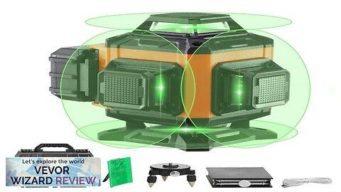 VEVOR Laser Level 100ft Self Leveling Manual Green 3 x 360° Cross Review