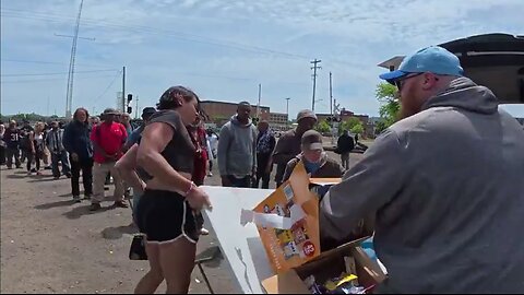 Homosexual liberal attacks man feeding homeless because its too many people