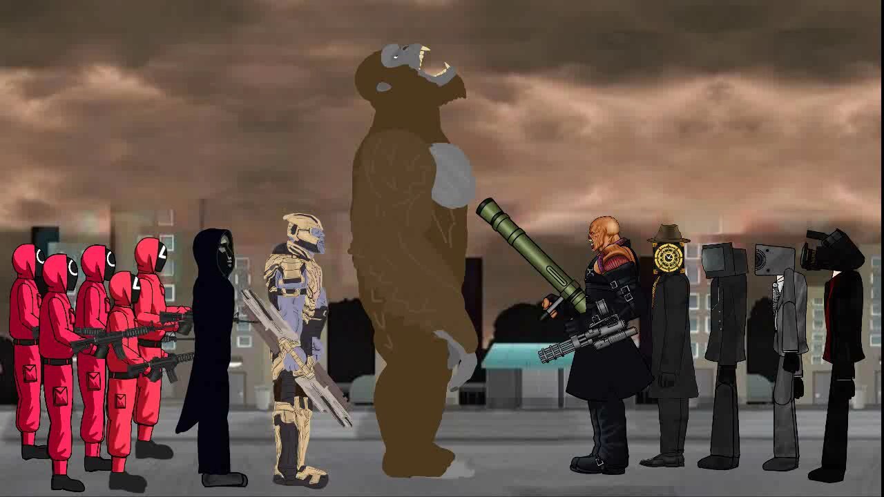 Thanos vs Nemesis vs King Kong - Squid Game Guards - Front Man - TV Man, Camera Man & Skibidi Army